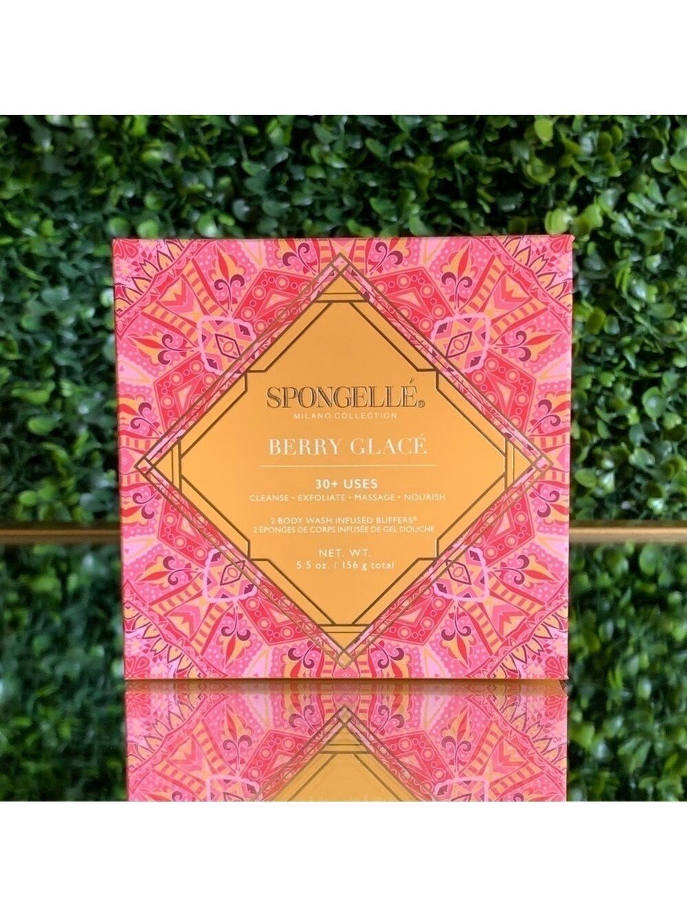 Spongelle Berry Glacé | NEW | Set of 2 Body Wash Infused Buffers